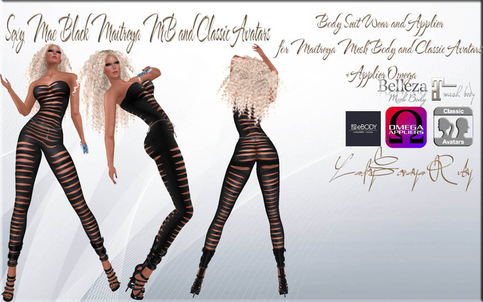 LSR - Sexy Mae Black Maitreya MB and Classic Avatars