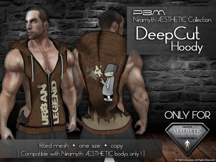PBM Aesthetic [DeepCut Hoody] Urban | for the Niramyth Mesh Body