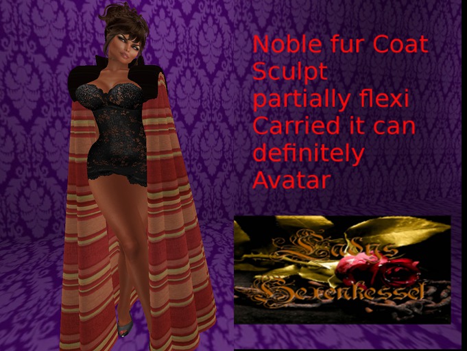2 Striped Red / Yellow  Cape Cloak - female  ( Box)