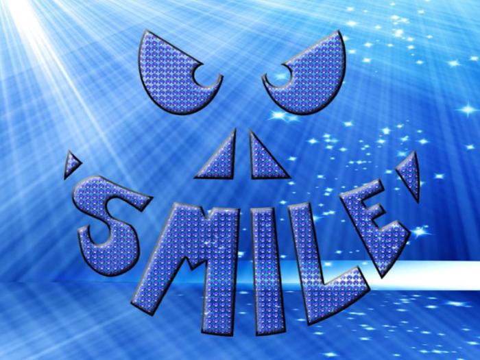 Creepy Smile Blue Sequin