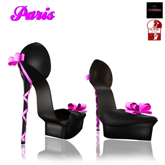 [F] Paris Pumps Pink Ribbons
