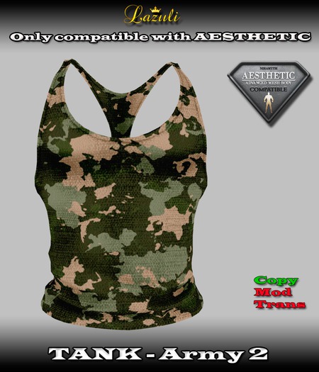 # L A Z U L I # AESTHETIC TANK - ARMY 2 *