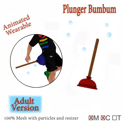 [G!] Red Plunger Bum - Adult