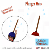 [G!] Red Plunger Hat - Adult