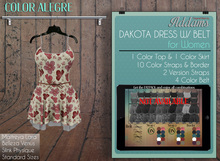 Addams - Womens Mesh Dress with Belt -Maitreya,Belleza,Slink,Dress Dakota Alegre