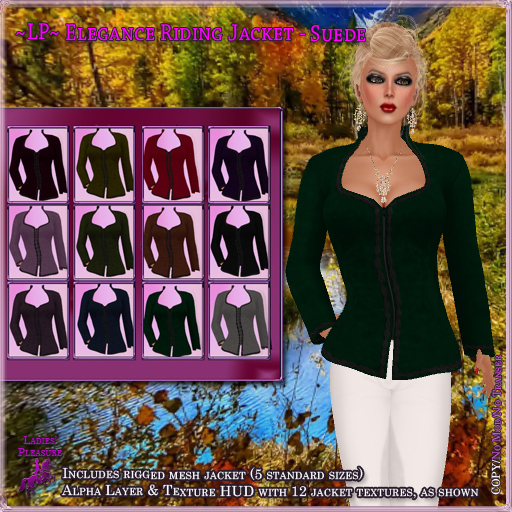 ~LP~ Elegance Riding Jacket (Boxed) Texture Scripted -  Suede