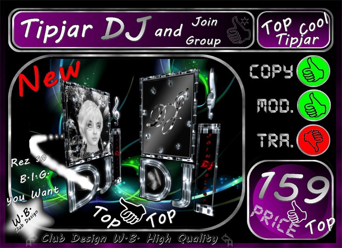 DJ Tip jar 5 >> New Tip jar DJ & Join Group <<