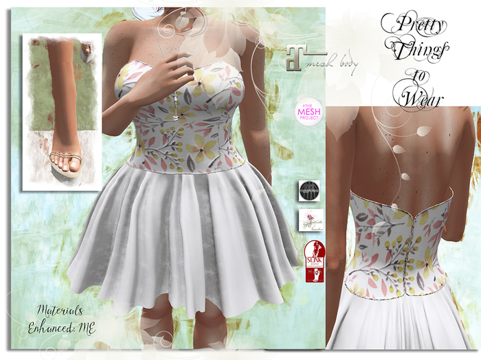 Pretty Peach & Yellow Dress - Princess Slippers Slink High