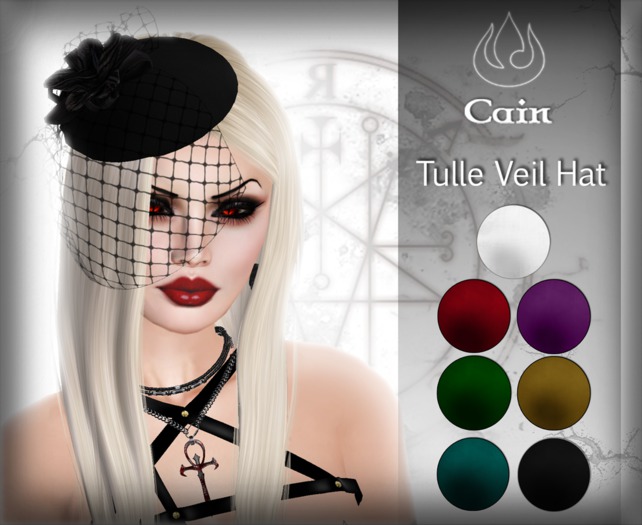 Cain - Tulle Veil Hat