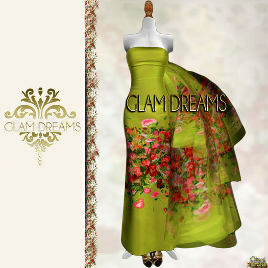 Glam Dreams " Primavera " Yellow Gown