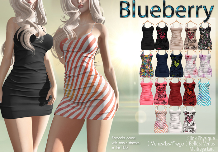 Blueberry - Rylai - Maitreya/Belleza/Slink - Fat Pack