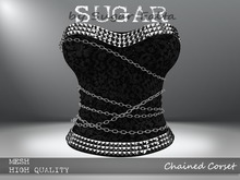 SUGAR - Chained Corset - ORNATE w SILVER
