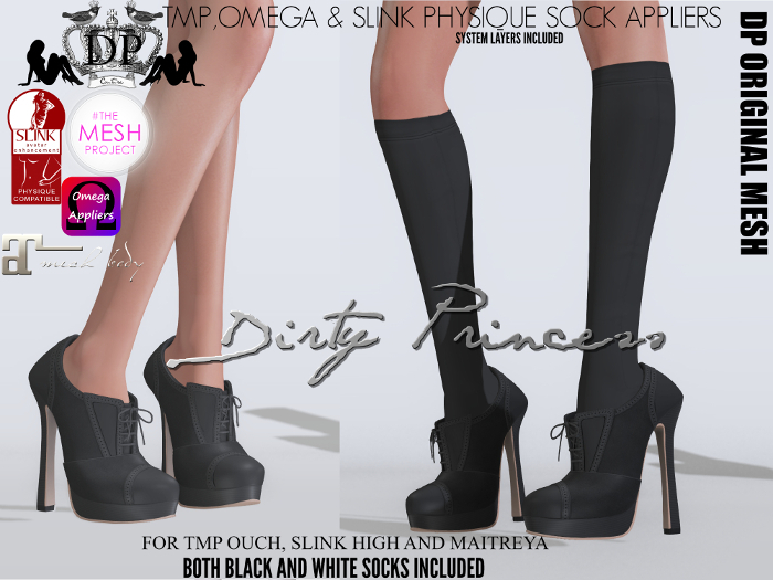 **Dirty Princess** Classic Spectator Princess Mesh Heels-B/B