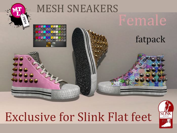 :: # Miss LT Achucks sneakers - slink flat feet - PAIR - FEMALE