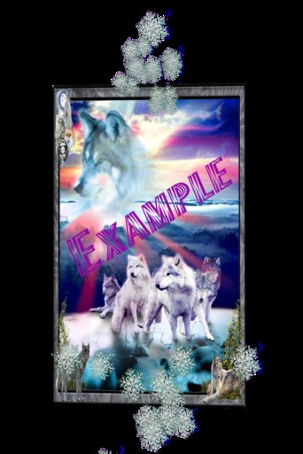 Arctic Wolves - Framed Poster with falling snowflakes