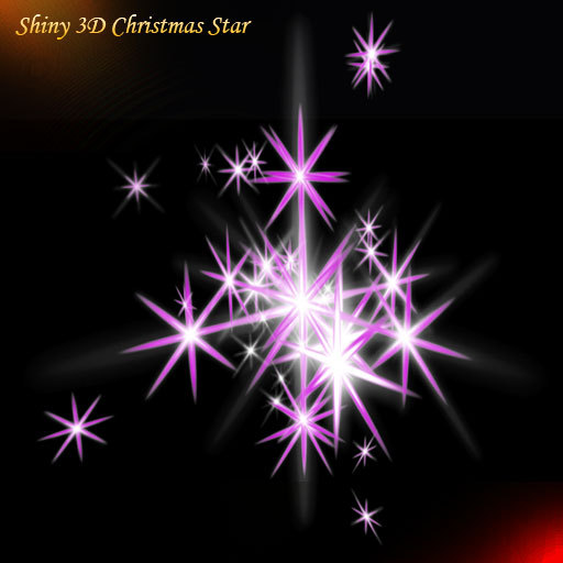 Christmas Star Purple with Bling effect