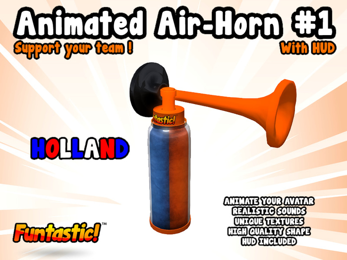 *Funtastic!* Animated Air Horn #1 HOLLAND