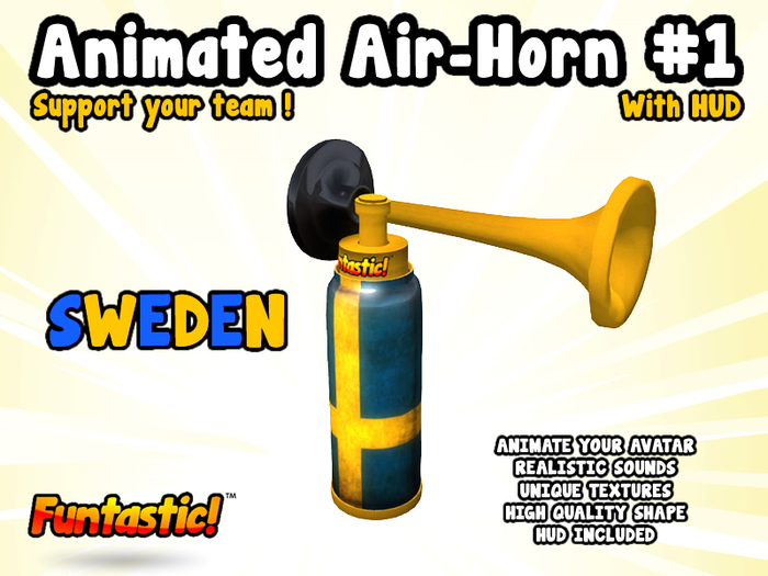 Animated Air Horn #1 SWEDEN
