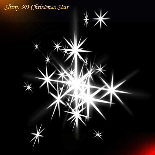 Christmas Star White with Bling effect