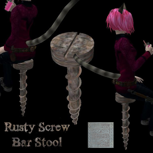 Rusty Screw Bar Stool