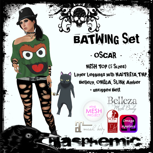 BLASPHEMIC - BATWING SWEATER - OSCAR (boxed)