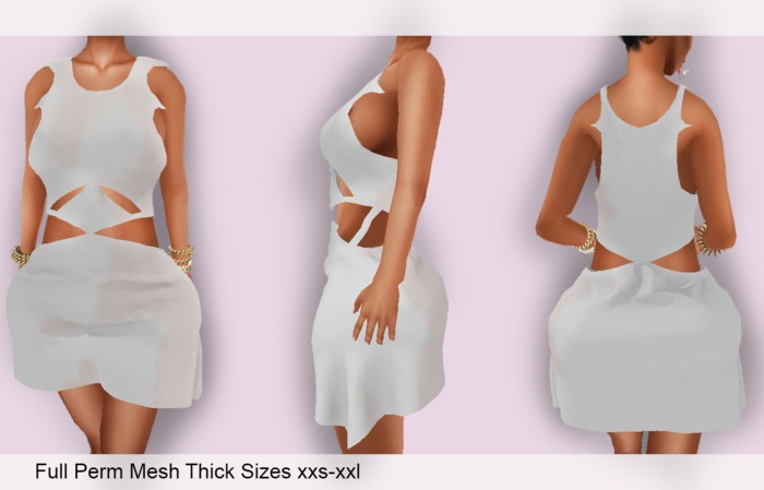 GoK-DEMO MESH Cutout Dress THICK SIZE