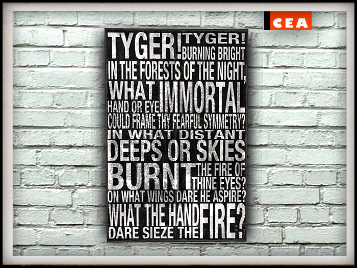 *CEA* Sign Board "Poetry of W.Blake"