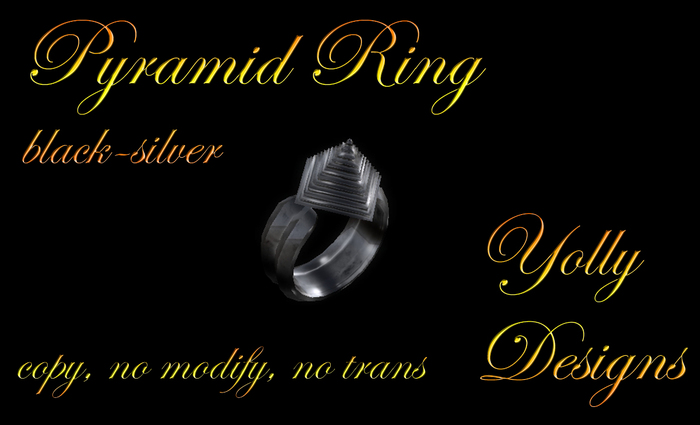 Ring Pyramid black silver