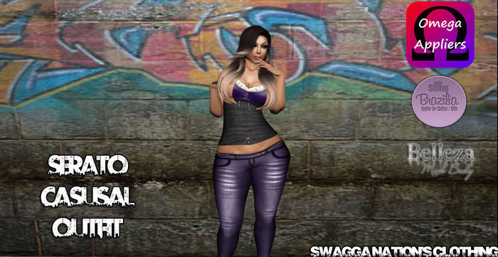 [SNC] PURPLE SERATO CASUSAL OUTFIT