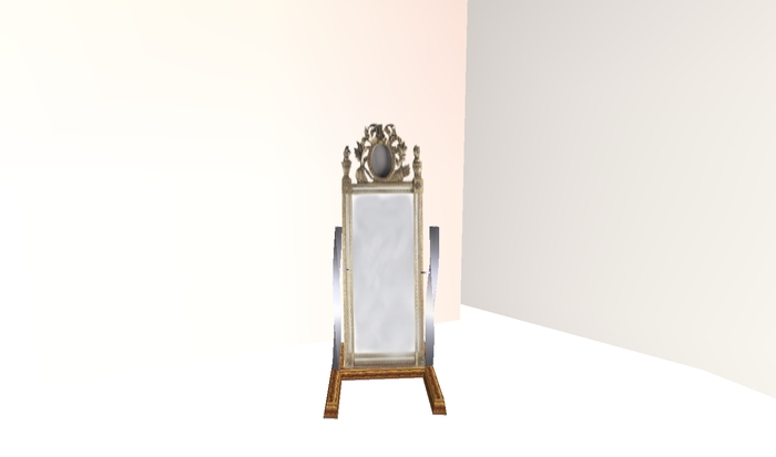 Gilded floor mirror