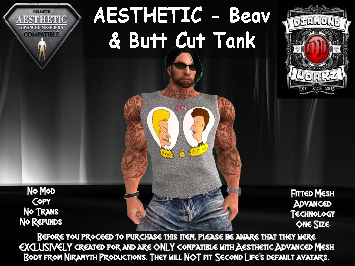 DW Cut Tank - Beav & Butt (Boxed) (NIRAMYTH) - AESTHETIC
