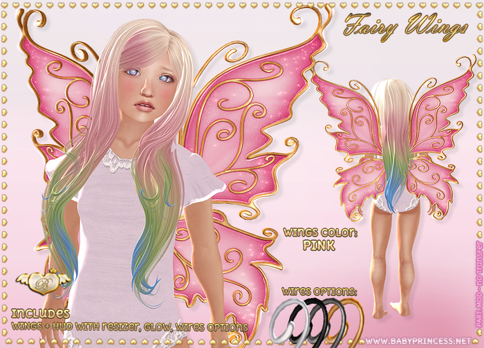 :*BABY*: Pretty Fairy Wings ♥ PINK ♥