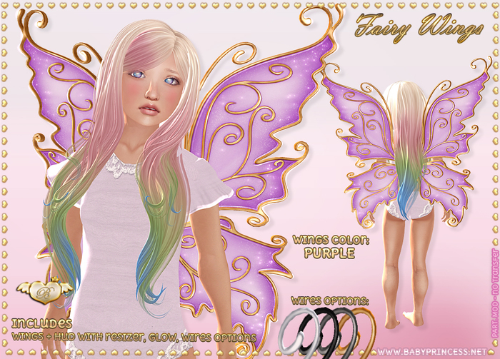 :*BABY*: Pretty Fairy Wings ♥ PURPLE ♥