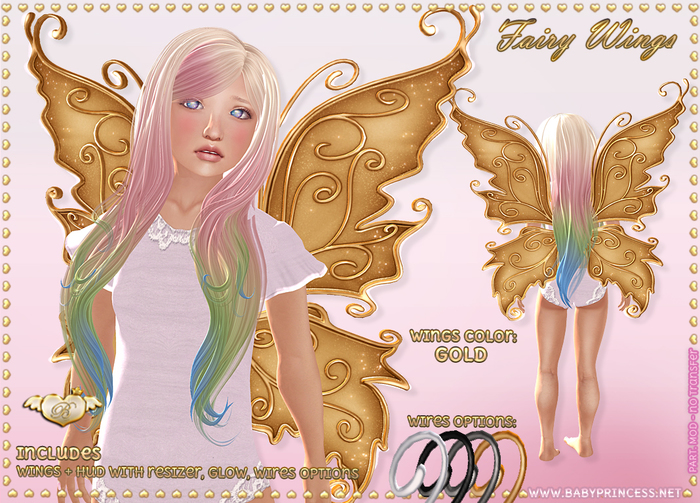 :*BABY*: Pretty Fairy Wings ♥ GOLD ♥