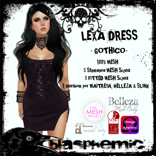 BLASPHEMIC - LEXA DRESS - GOTHICO (boxed)