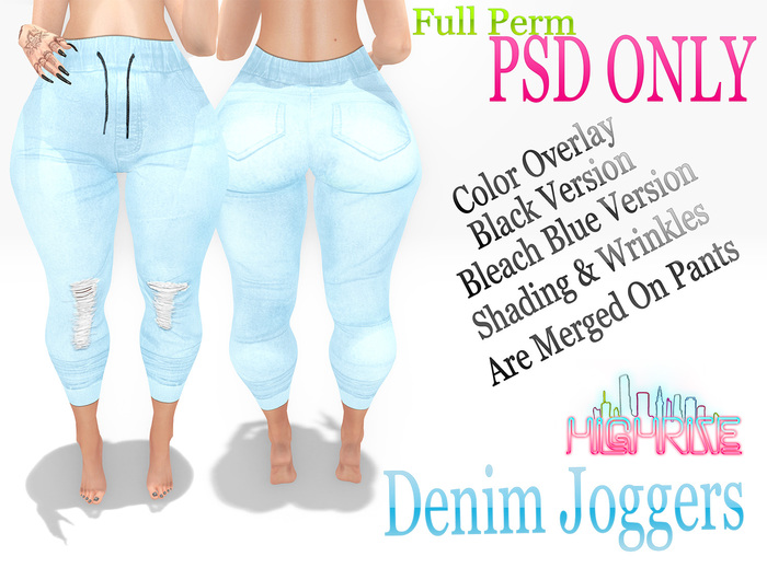 HighRize FullPerm (Denim Joggers)