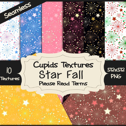*Cupids Textures * 10 STAR FALL