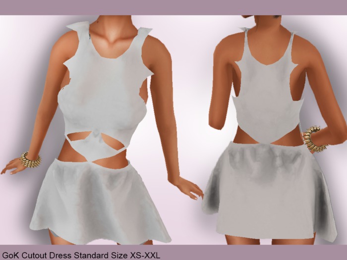 GoK-FULL PERM MESH Cutout Dress STANDARD SIZE