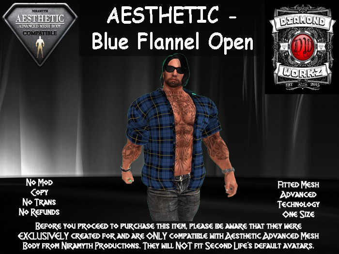 DW Open Shirt - Blue Flannel (Boxed)