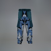 Blue Camouflage Mesh Pants box