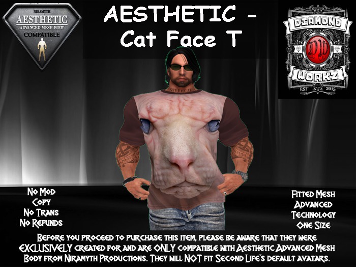 DW Reg T Shirt - Cat Face (Boxed)