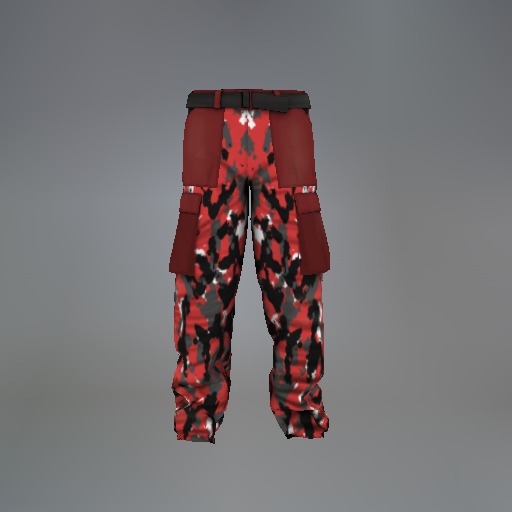 Red Camouflage Mesh Pants box