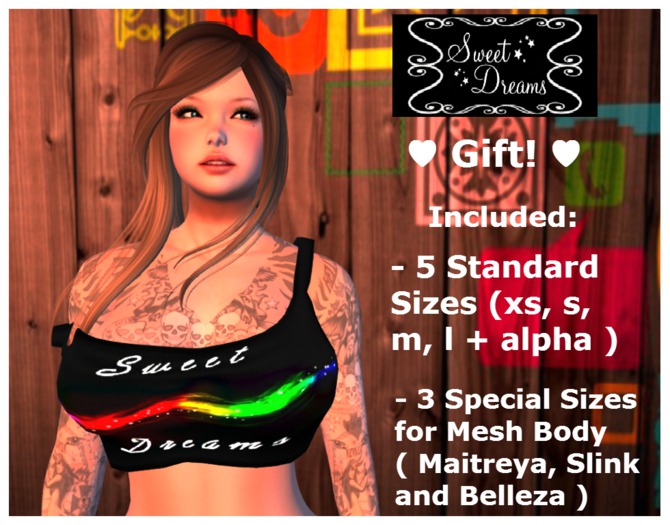 .::SD::. TOP SWEET DREAMS - GIFT! [Mesh Body Compatible]