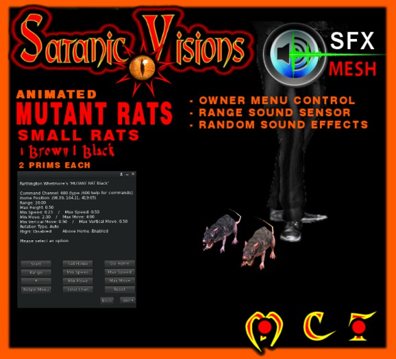 Animated Mutant Rats (Small)