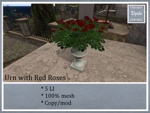 [Elpi] Urn with red roses - Boxed