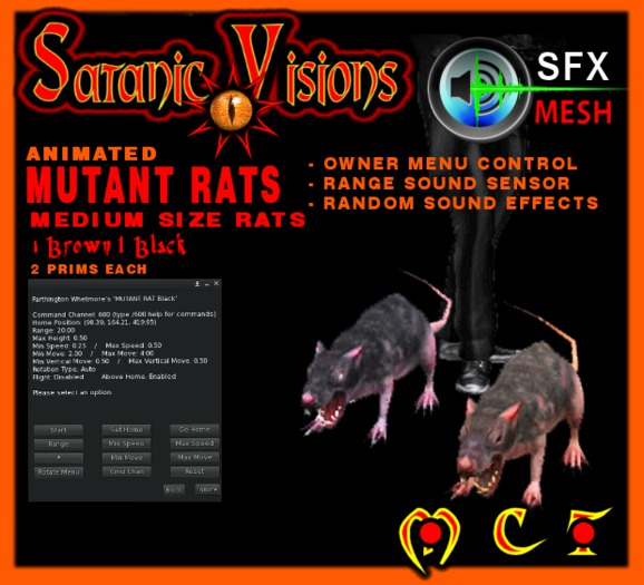 Animated Mutant Rats (Medium)