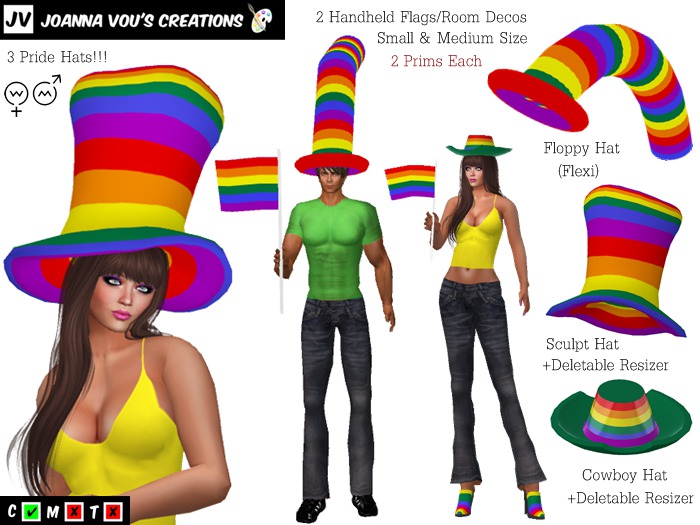 ::JV::Pride Hats & Flags Pack