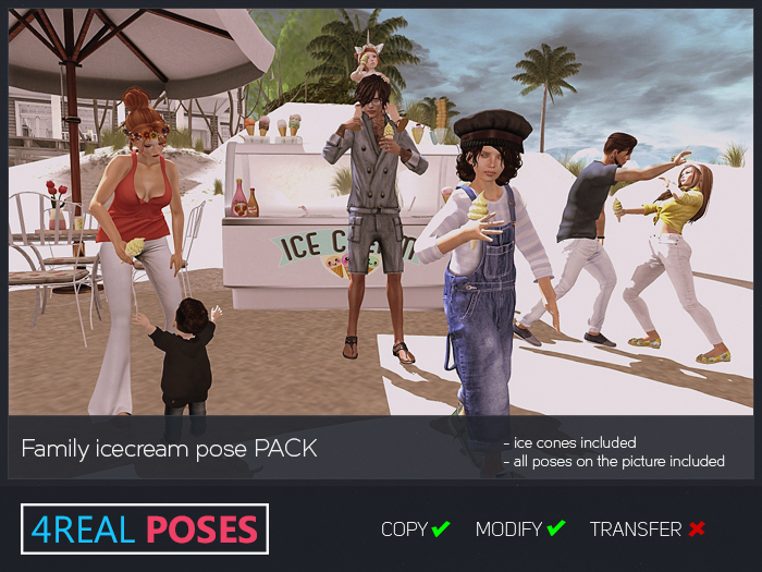 4Real Poses - Family Icecream Pack