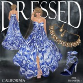 ::DBL:: California Blues Maxi Dress, Heels, & Jewelry