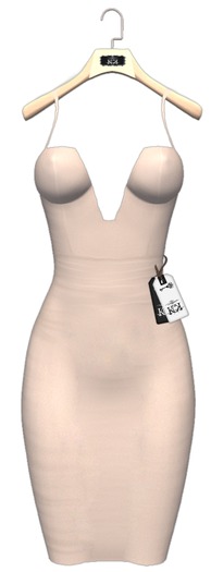 :::KC::: Aurora Pastels Dress Nude